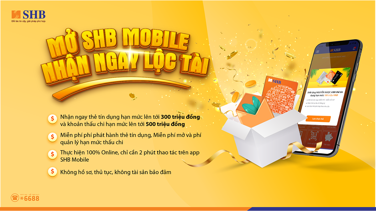 Mở SHB Mobile nhận ngay lộc tài.