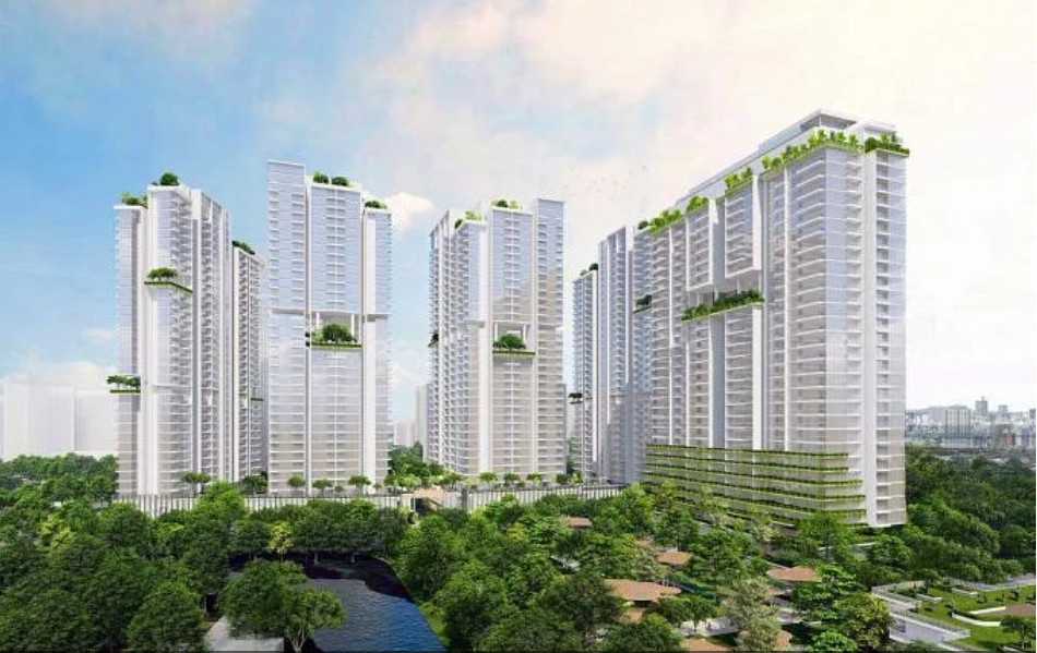 Phối cảnh dự án phức hợp của CLD tại TP HCM, dự kiến có hơn 1.100 căn hộ và shophouse cao cấp.