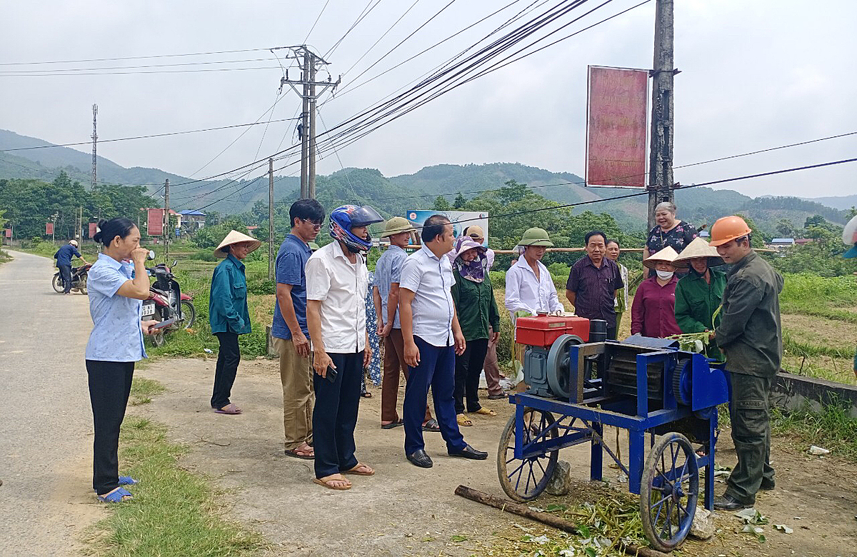 Thành viên HTX nông nghiệp Quế Linh (xã Bảo Linh, huyện Định Hoá, Thái Nguyên)