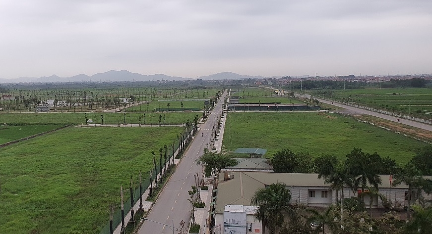 Nhiều dự án bất động sản tại huyện Mê Linh tăng giá khi có thông tin về tuyến đường vành đai 4 đi qua.