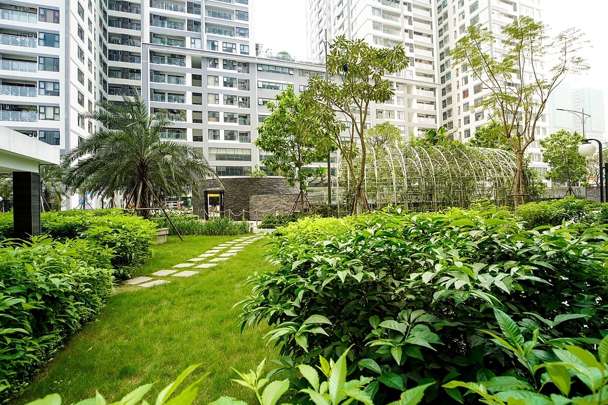 Không gian xanh nội khu dự án Imperia Garden.