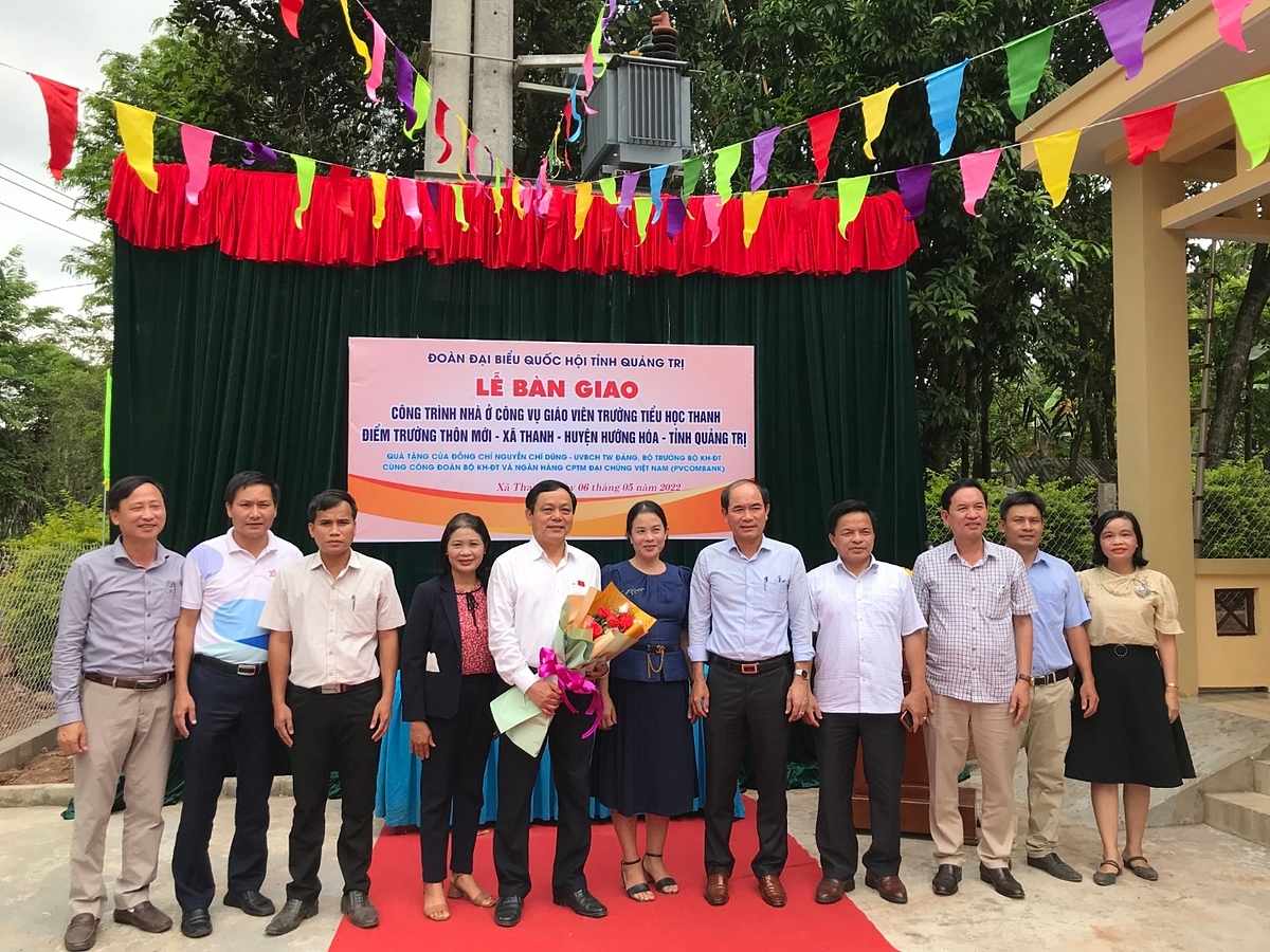 Nhà ở công vụ trường Tiểu học Thanh (huyện Hướng Hóa) - một trong hai công trình PVcomBank trao tặng kinh phí xây dựng. Ảnh: Huyện ủy Hướng Hóa.