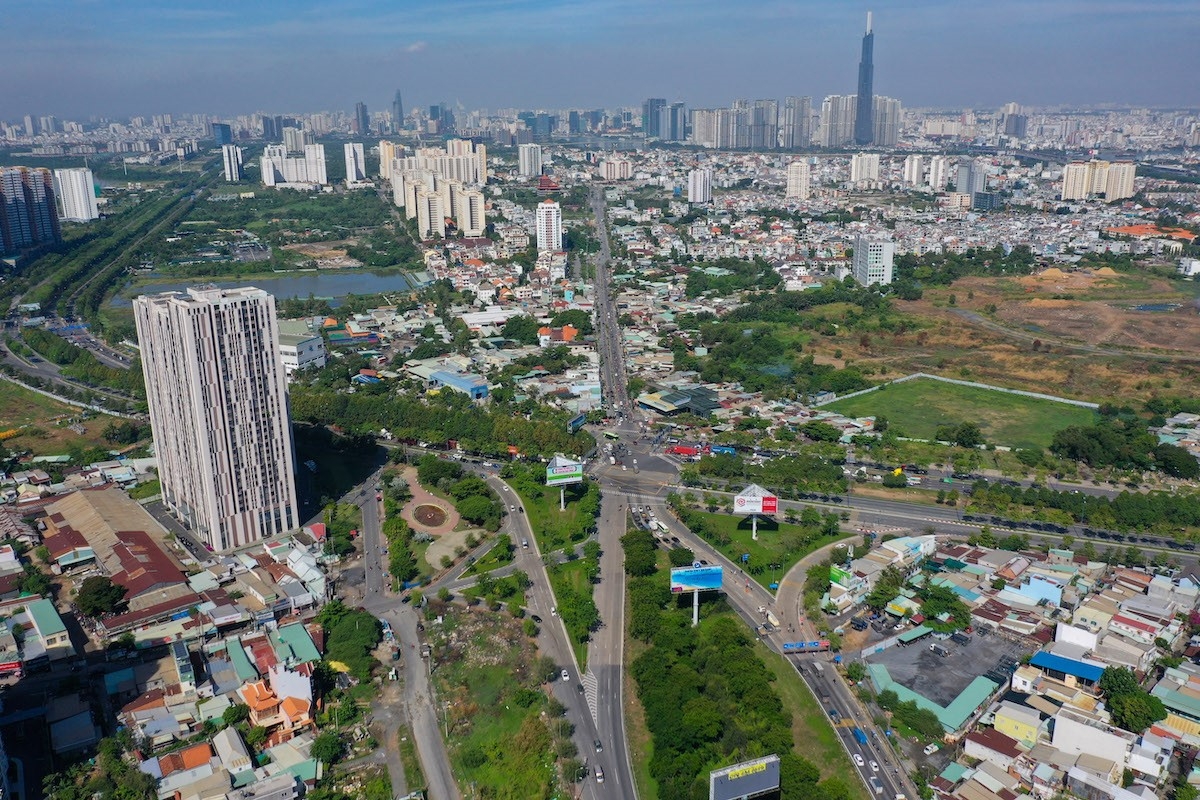 Nút giao An Phú, TP Thủ Đức, tháng 4/2022. Nguồn: VnExpress