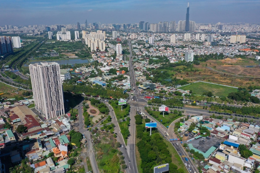 Nút giao An Phú, TP Thủ Đức, tháng 4/2022. Nguồn: VnExpress