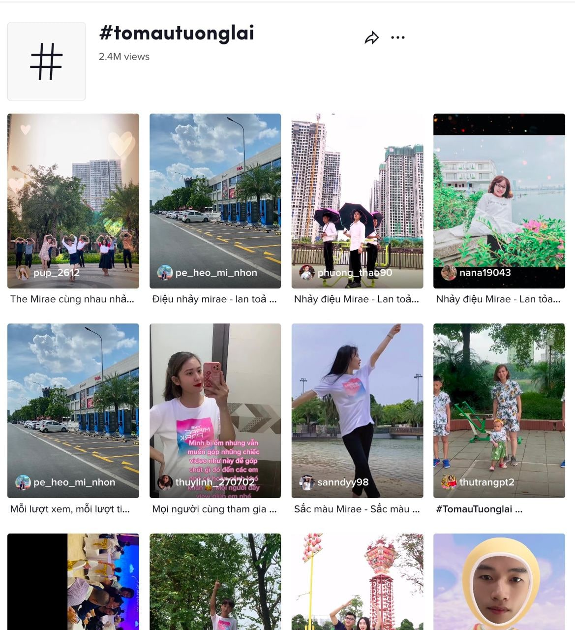 Chương trình đã thu về hơn 2,4 triệu view cho tất cả các clip tham gia và con số này đang tiếp tục được nhân lên theo từng ngày.
