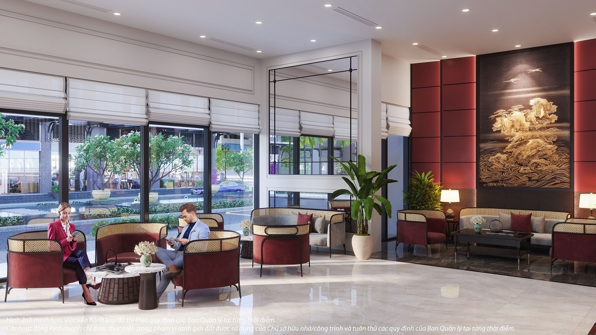 Sảnh đón khách sang trọng, đậm sắc màu Đông Dương tại TK2 - Maison Détox.