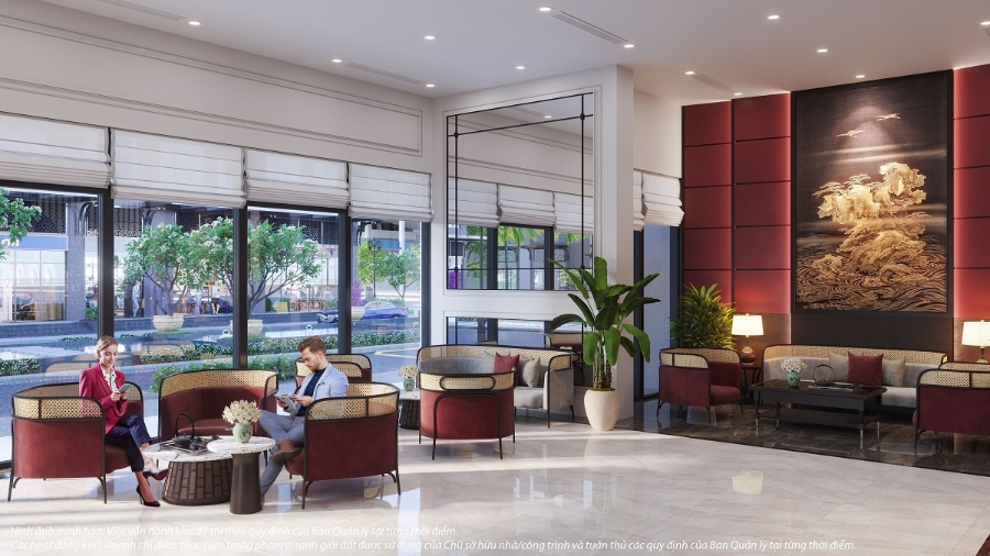 Sảnh đón khách sang trọng, đậm sắc màu Đông Dương tại TK2 - Maison Détox.