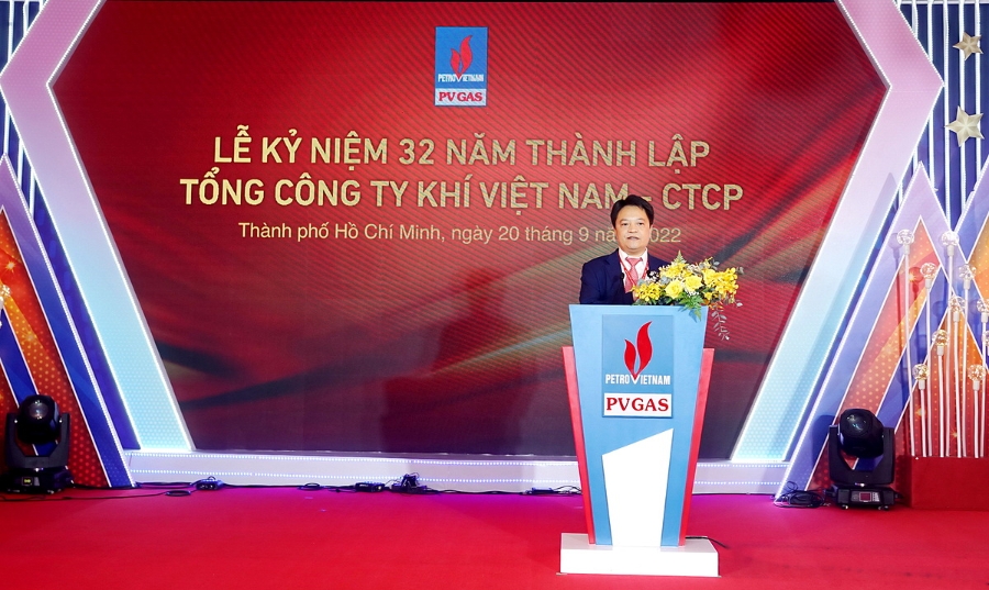 Đồng chí Hoàng Văn Quang - Phó Bí thư Đảng ủy, Thành viên Hội đồng quản trị, Tổng giám đốc PV GAS phát biểu.