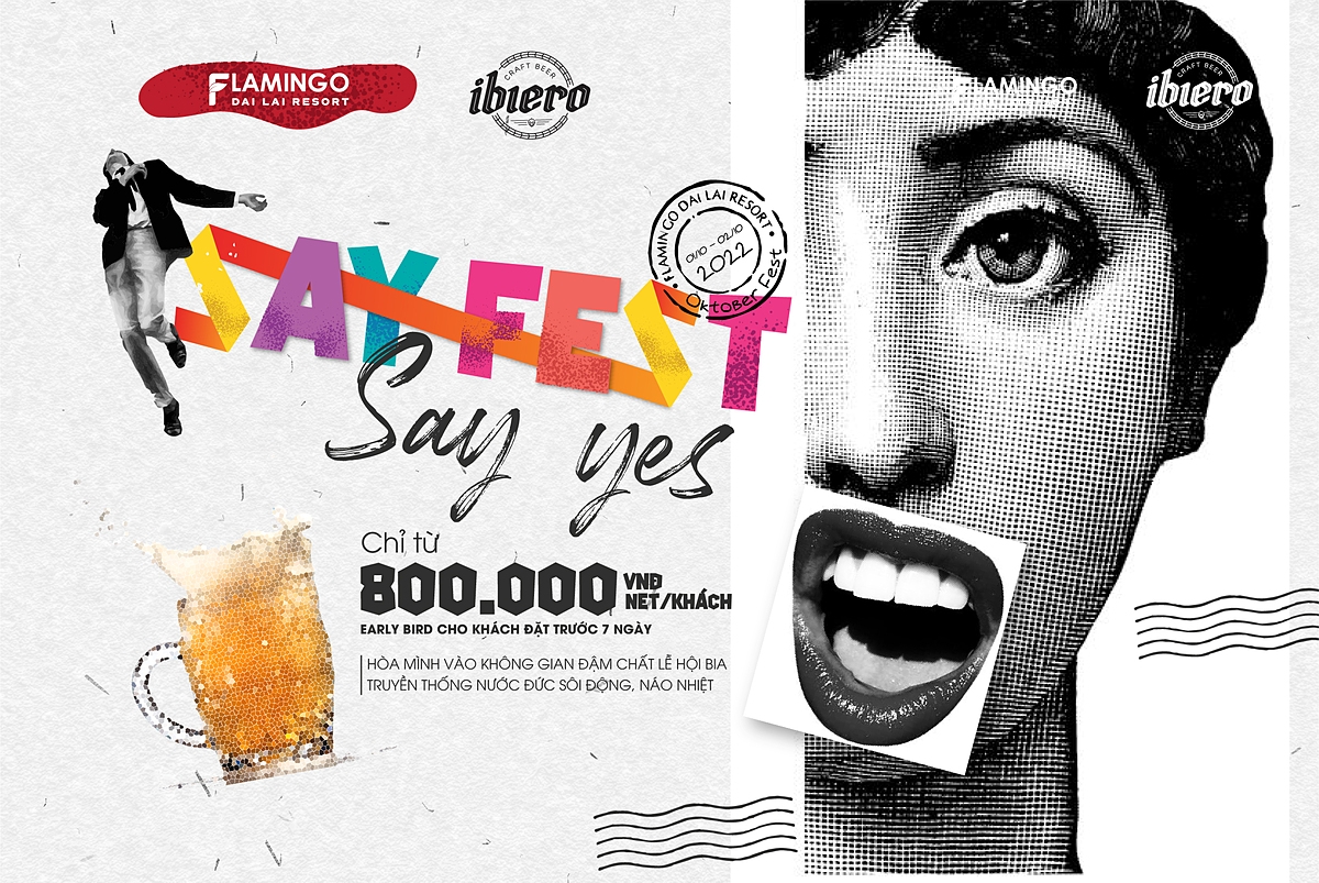 OktoberFest Flamingo Dai Lai Resort 2022 chủ đề “Say Fest – Say Yes” diễn ra từ 01 – 02/10.