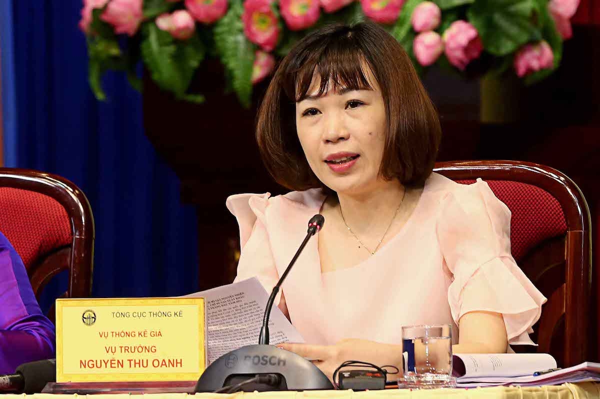 Bà Nguyễn Thu Oanh, Vụ trưởng Vụ Thống kê Giá.