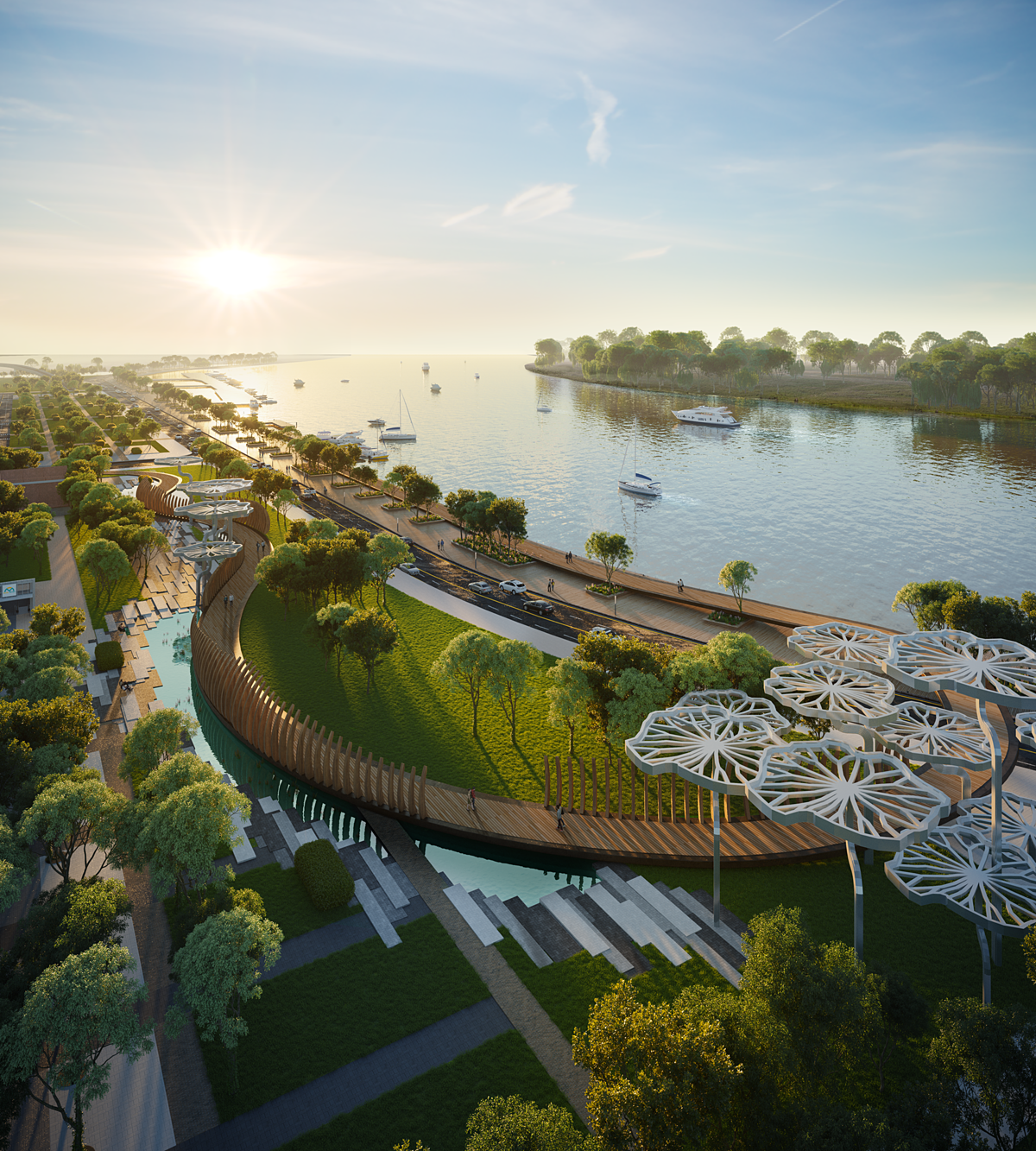 Địa thế phong thủy hiếm có của Grand Marina, Saigon. Ảnh phối cảnh.