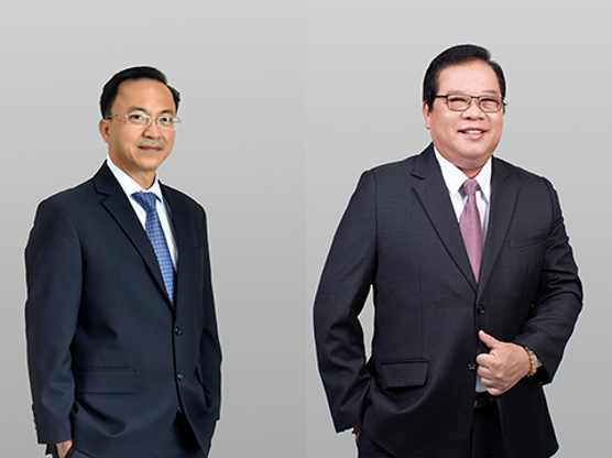 Ông Diệp Bảo Châu, Phó Tổng Giám đốc SCB (Hình trái). Ông Lưu Quốc Thắng, Trưởng Ban Kiểm soát SCB (Hình phải).