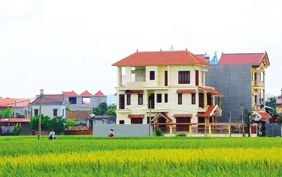 Nông thôn mới ở Quế Võ, Bắc Ninh ngày càng khang trang, sạch đẹp.