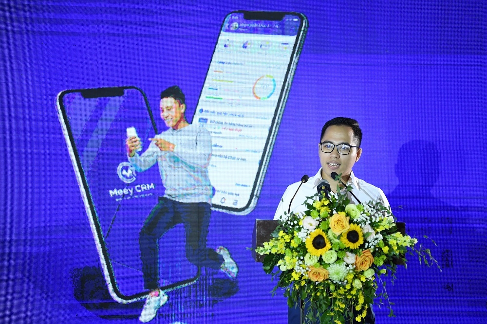 Ông Mai Văn Tuyển - Phó Giám đốc Trung tâm Phát triển phần mềm 1, Công ty Cổ phần Tập đoàn Meey Land chia sẻ tại sự kiện.