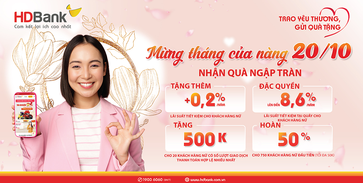 Chương trình quà tặng 20/10 của HDBank.