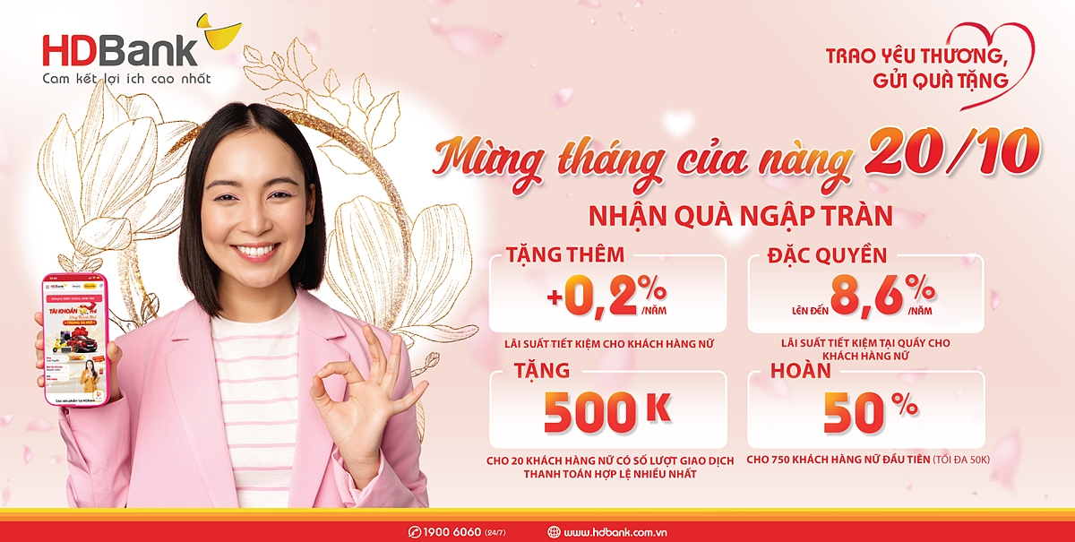 Chương trình quà tặng 20/10 của HDBank.