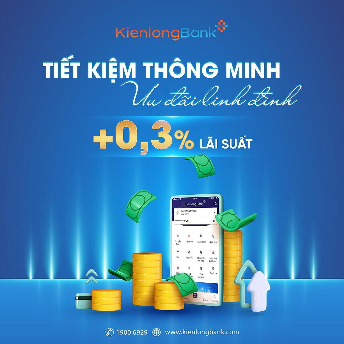 Khách hàng nữ được cộng tối đa thêm 0,3% lãi suất khi tham gia gửi tiết kiệm với kỳ hạn trên 6 tháng.