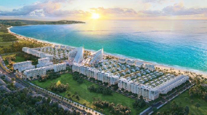 Ảnh: Phối cảnh tổ hợp đô thị biển và du lịch nghỉ dưỡng Vlasta - Sầm Sơn.