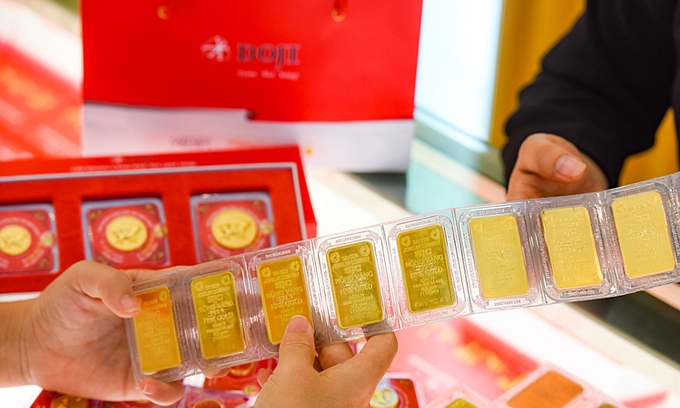 Vàng SJC đang giao dịch trên 67,5 triệu đồng/lượng. (Ảnh: Int)