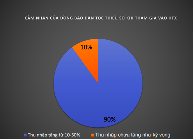 90% đồng bào dân tộc thiểu cảm nhận rõ rệt về tăng thu nhập sau khi tham gia vào HTX