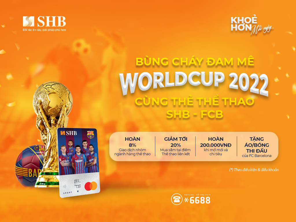 Thẻ SHB – FCB Mastercard được “làm mới” với thiết kế thẻ dọc cá tính.