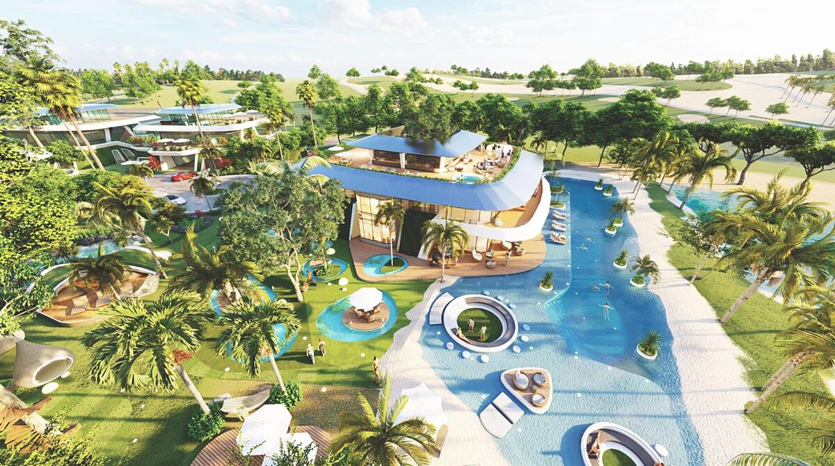 Biệt thự Super VIP tại dự án Sunshine Golf & Luxury Villas nằm cạnh sân golf 36 hố tiêu chuẩn quốc tế.