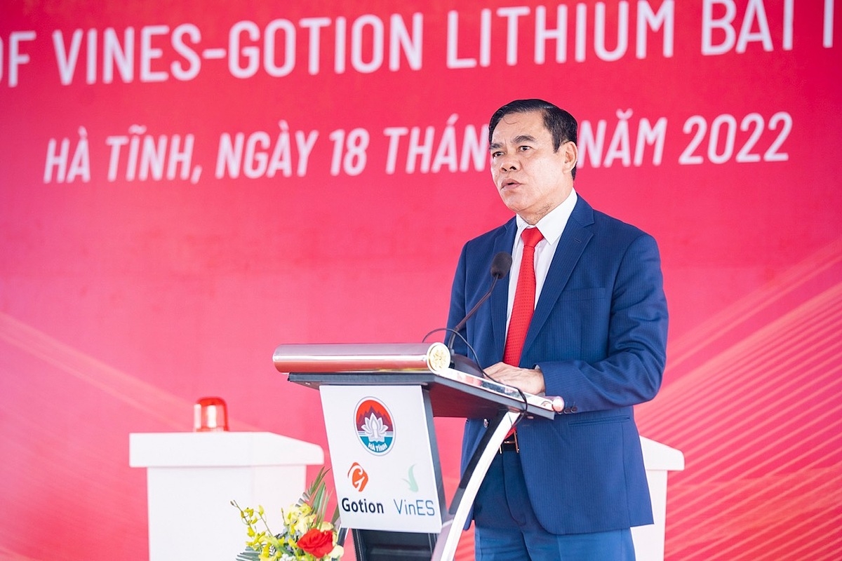 Ông Võ Trọng Hải - Chủ tịch UBND tỉnh Hà Tĩnh ghi nhận đóng góp lớn của Tập đoàn Vingroup và các đối tác với sự phát triển kinh tế của địa phương.