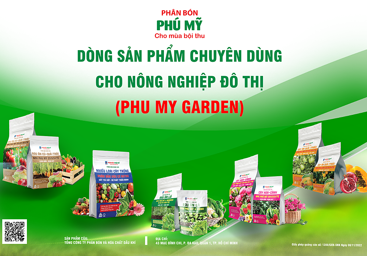 Các dòng sản phẩm phân bón Phú Mỹ chuyên dùng cho nông nghiệp đô thị