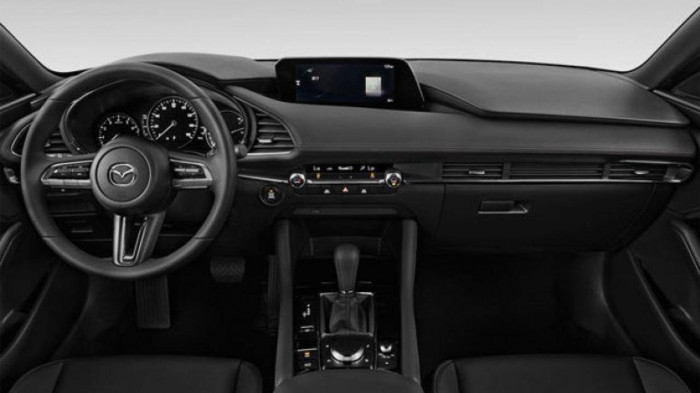 Không gian nội thất thiết kế hiện đại trên Mazda 3.