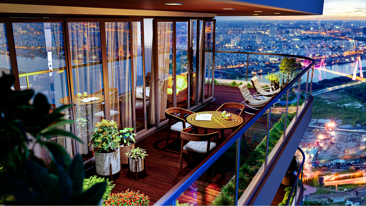 100% căn hộ tại Sunshine Golden River có ban công rộng, sở hữu tầm nhìn “triệu đô”.