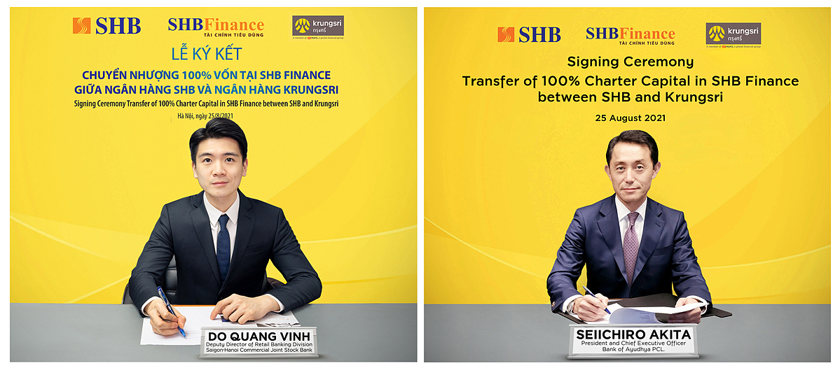 SHB sẽ chuyển nhượng 50% vốn điều lệ của SHB Finance cho Krungsri và sẽ tiếp tục chuyển nhượng 50% vốn còn lại sau 3 năm.