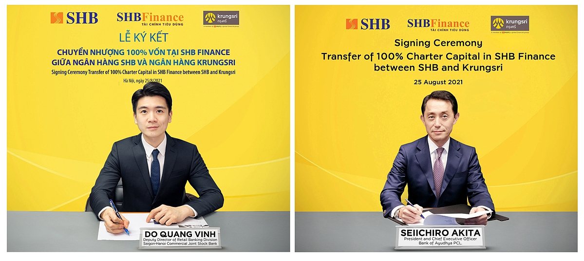 SHB sẽ chuyển nhượng 50% vốn điều lệ của SHB Finance cho Krungsri và sẽ tiếp tục chuyển nhượng 50% vốn còn lại sau 3 năm.