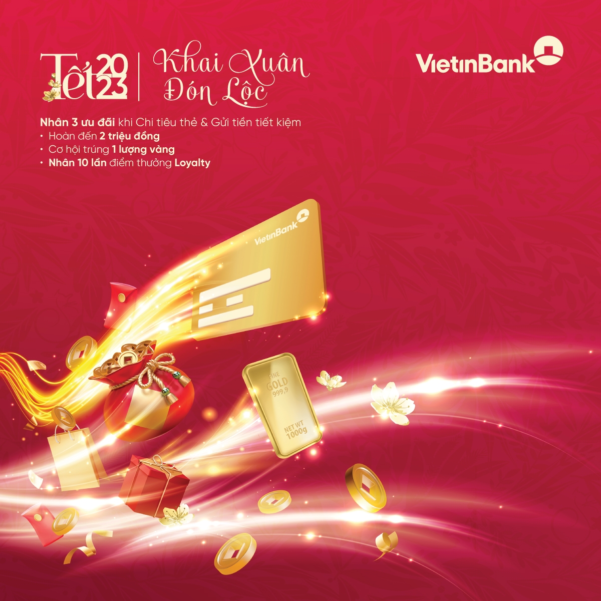 Rinh lộc đầu năm cùng vô vàn đặc quyền ưu tiên khi gửi tiết kiệm tại VietinBank.