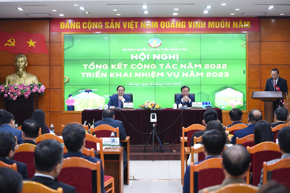 Thủ tướng Phạm Minh Chính dự và chỉ đạo Hội nghị tổng kết công tác năm 2022, triển khai nhiệm vụ năm 2023 ngành nông nghiệp và phát triển nông thôn.