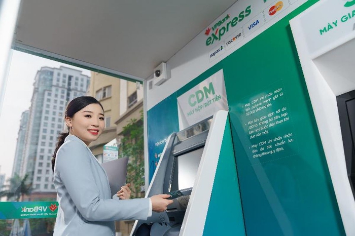 Máy CDM nộp/rút tiền VPBank. (Ảnh minh hoạ)