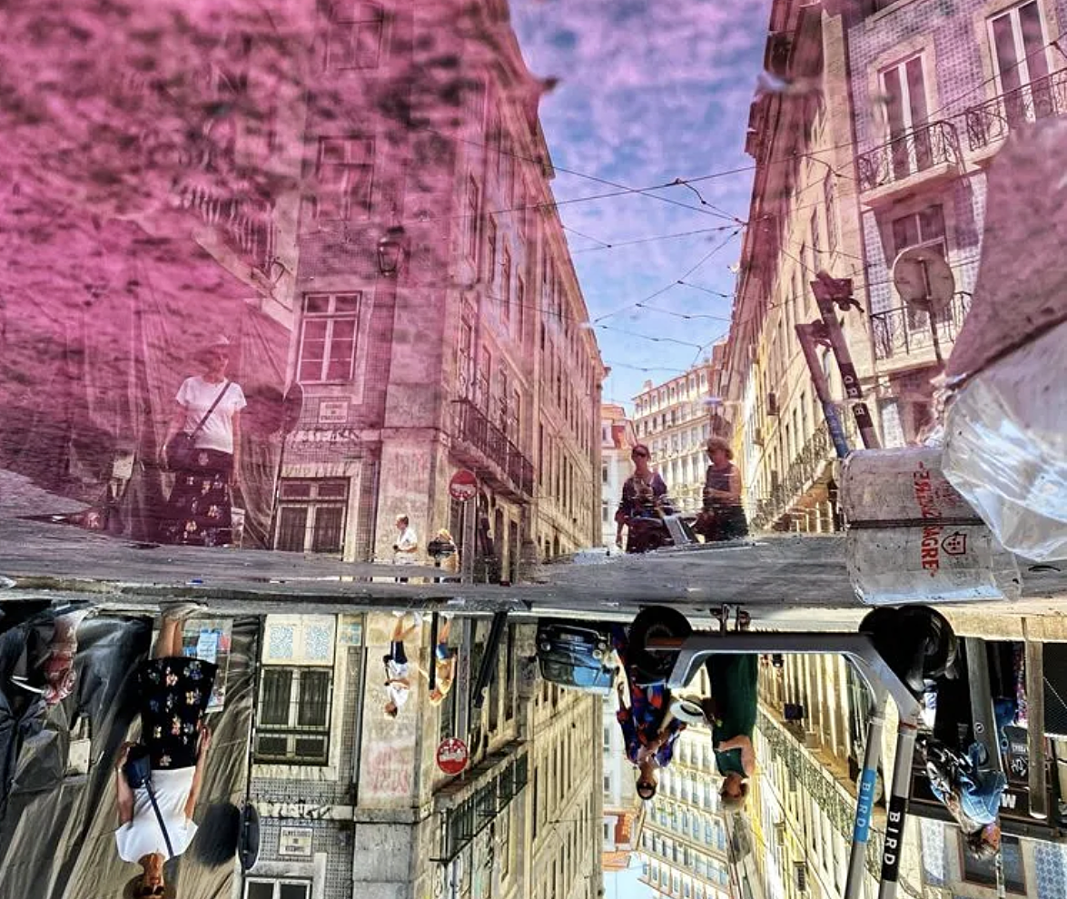 TPOTY trẻ (14 tuổi trở xuống): Kaia Tham, Úc (14 tuổi) Địa điểm: Lisbon, Bồ Đào Nha Chú thích: Thành phố lắc lư trong vùng nước, được tạo ra từ cơn mưa bất chợt đổ xuống trên mặt đất. Người qua đường giẫm đạp quanh vũng nước, một chiếc túi nhựa thổi trên mặt đất. Tất cả tạo thành vẻ đẹp trần tục; một thế giới khác đã được nhìn thấy. Thông số kỹ thuật: iPhone 11, Camera góc rộng Ống kính 26mm, F1.8, 1/539s, ISO 32