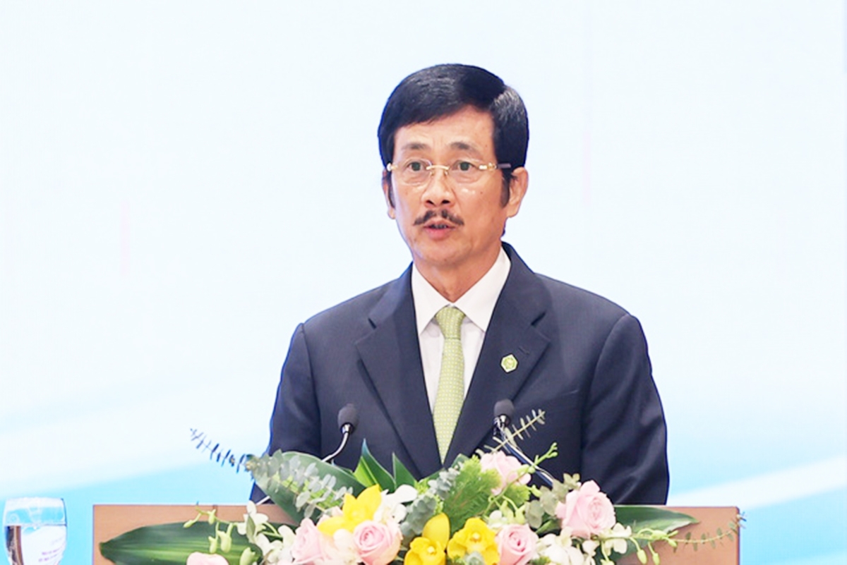 Chủ tịch Novaland Bùi Thành Nhơn phát biểu tại Hội nghị toàn quốc về bất động sản ngày 17/2 (Ảnh: VGP/Nhật Bắc).