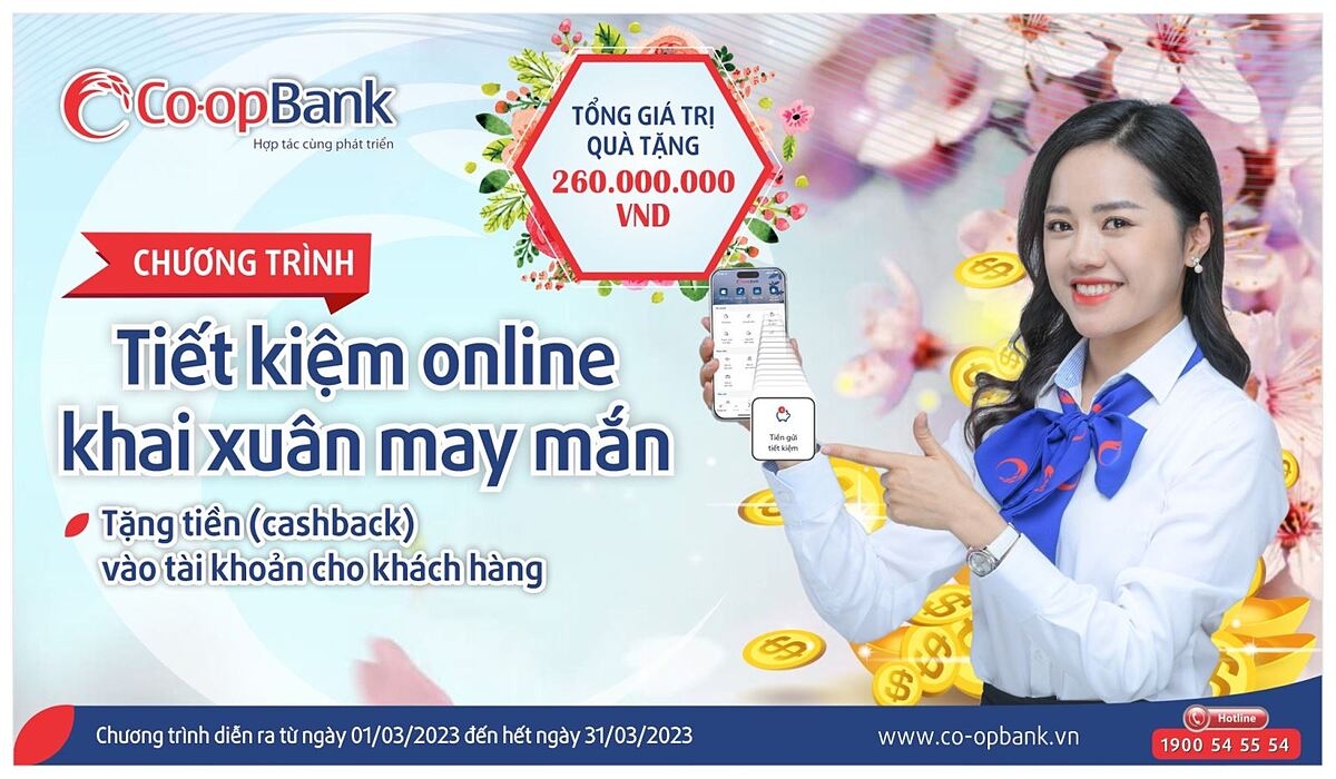 Co-opBank tưng bừng triển khai chương trình “Tiết kiệm Online, khai xuân may mắn”.