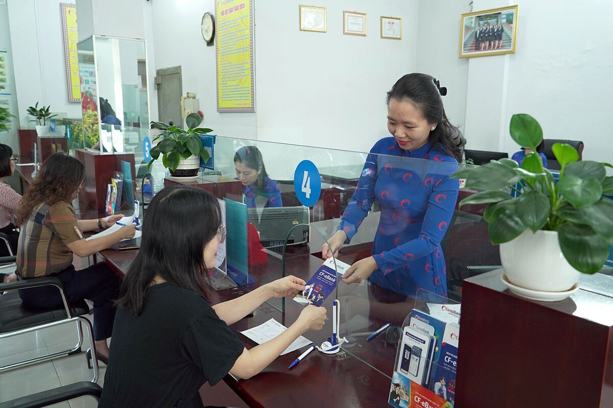 Co-opBank luôn tập trung hỗ trợ QTDND thành viên. Ảnh: khách hàng giao dịch tại Chi nhánh Co-opBank Phú Thọ