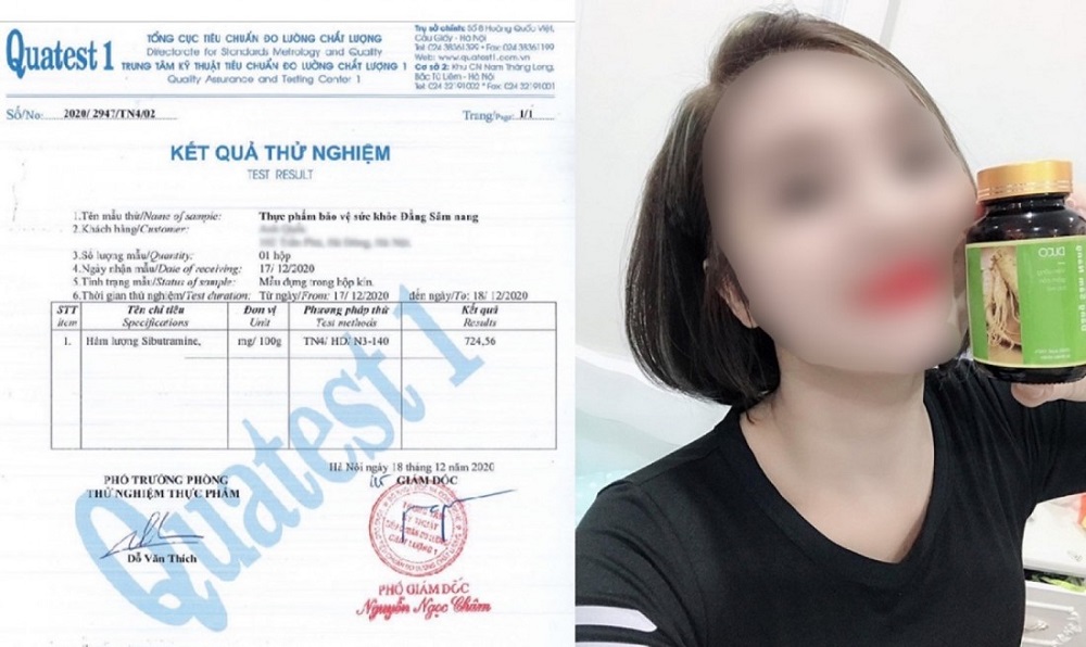 Kiểm định của Tổng cục Tiêu chuẩn Đo lường Chất lượng sản phẩm giảm cân của Huyền Phi Cosmetics chứa chất cấm, lừa dối khách hàng.