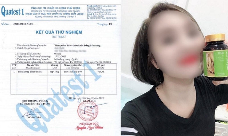 Kiểm định của Tổng cục Tiêu chuẩn Đo lường Chất lượng sản phẩm giảm cân của Huyền Phi Cosmetics chứa chất cấm, lừa dối khách hàng.