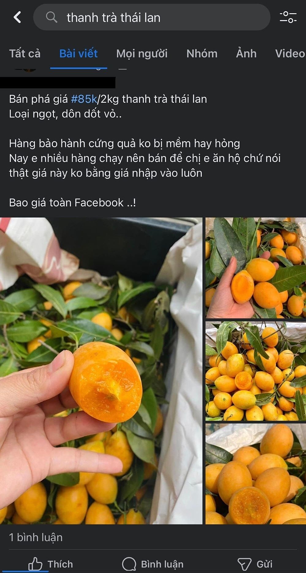 Rao bán thanh trà “gắn mác” Thái Lan giá rẻ trên chợ mạng.