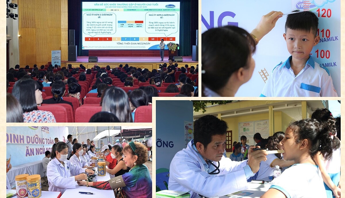 Nhiều chương trình tư vấn, chăm sóc dinh dưỡng cộng đồng đã được đội ngũ bác sĩ Trung tâm Dinh dưỡng Vinamilk tổ chức trong nhiều năm qua.