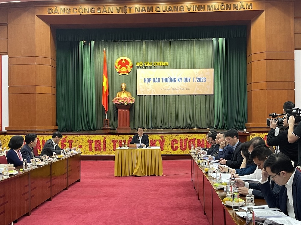 Bộ Tài chính tổ chức họp báo thường kỳ quý I/2023 thông tin một số vấn đề đang được dư luận quan tâm.