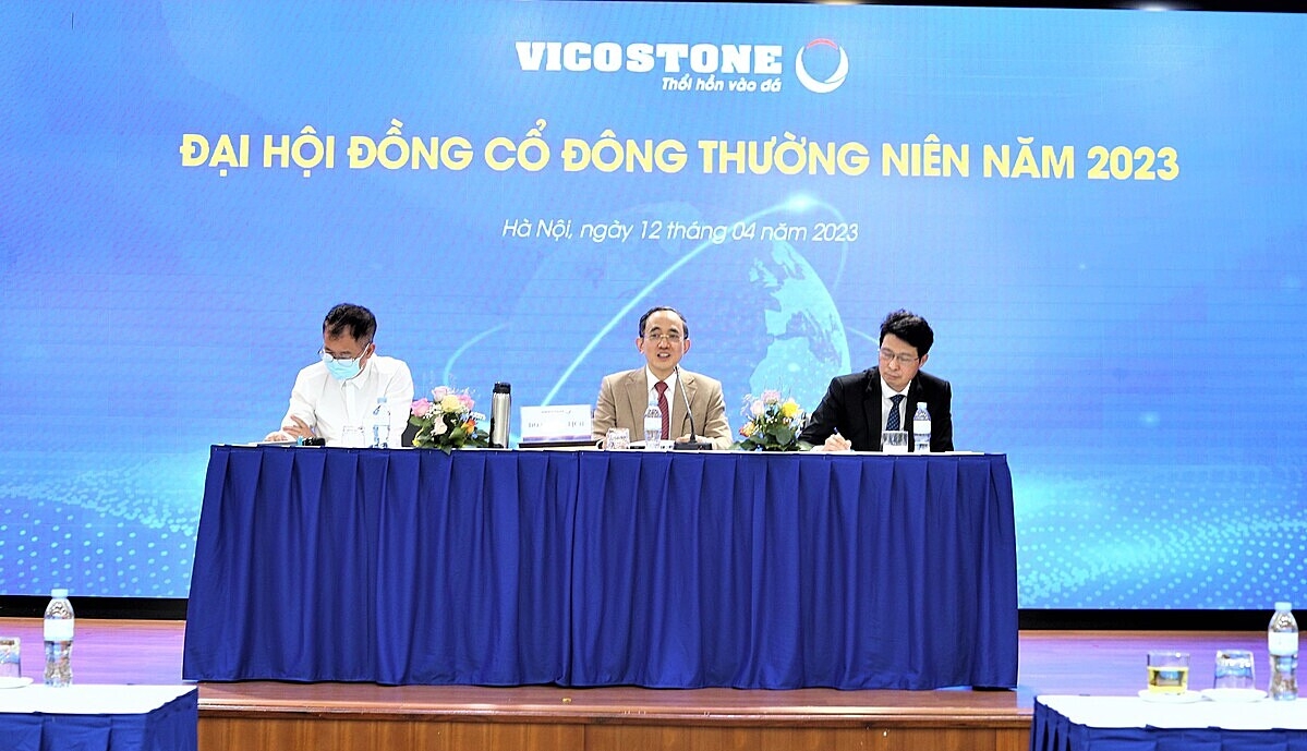 Đại hội Cổ đông năm 2023 của Vicostone thống nhất mục tiêu tiến tới khép kín chuỗi cung ứng NVL đầu vào ngành sản xuất đá thạch anh nhân tạo.