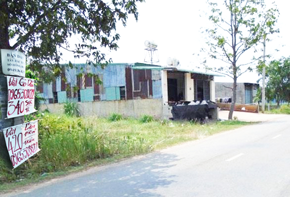 Dọc các con đường liên xã ở Củ Chi đang có nhiều bảng, biển rao bán cắt lỗ đất nền.