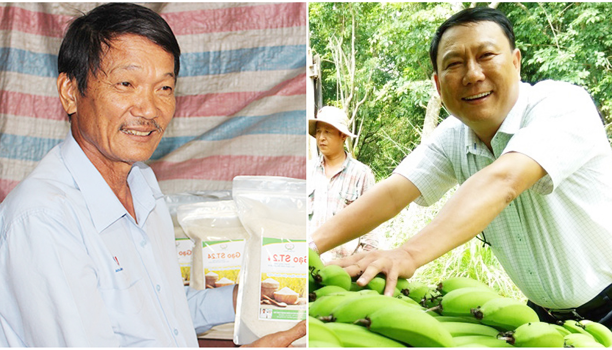 Đồng Nai ngày càng nhiều những tỷ phú nông dân như ông Quang (trái), ông Hùng với điểm tựa từ HTX.