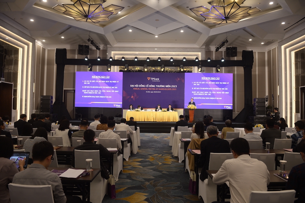 Hôm nay (ngày 26/4), Ngân hàng TMCP Tiên Phong (TPBank) tổ chức Đại hội đồng cổ đông thường niên 2023.
