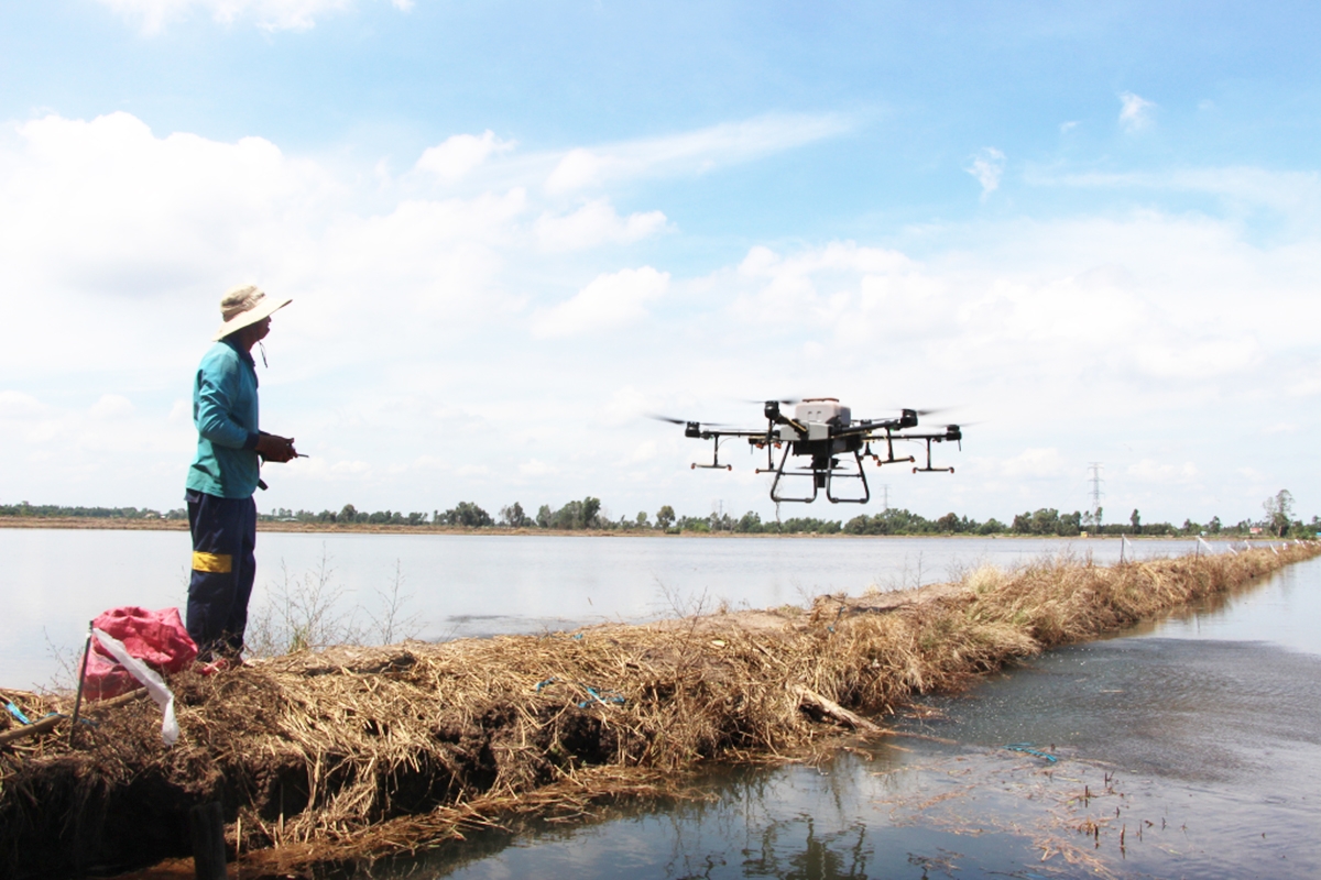 Nông nghiệp công nghệ cao đang rất được chú trọng ở Thủ Thừa (Ảnh: Mộng Đào).
