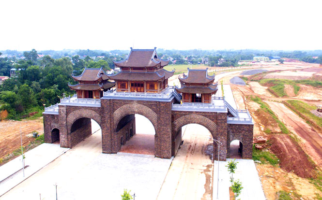 Công trình cổng Tam Quan thuộc Dự án đường Bắc Sơn kéo dài.